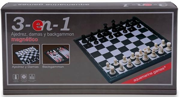 MAGNETIC CHESS CHECKERS BACKGAMMON