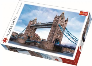  PUZZLE TREFL 1500 THE TOWER BRIDGE OVER THAMES RIVER